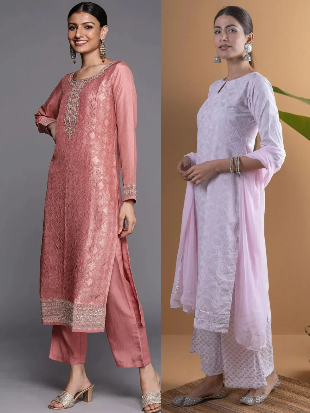 Straight Kurta With Dupatta (PACK OF 2)