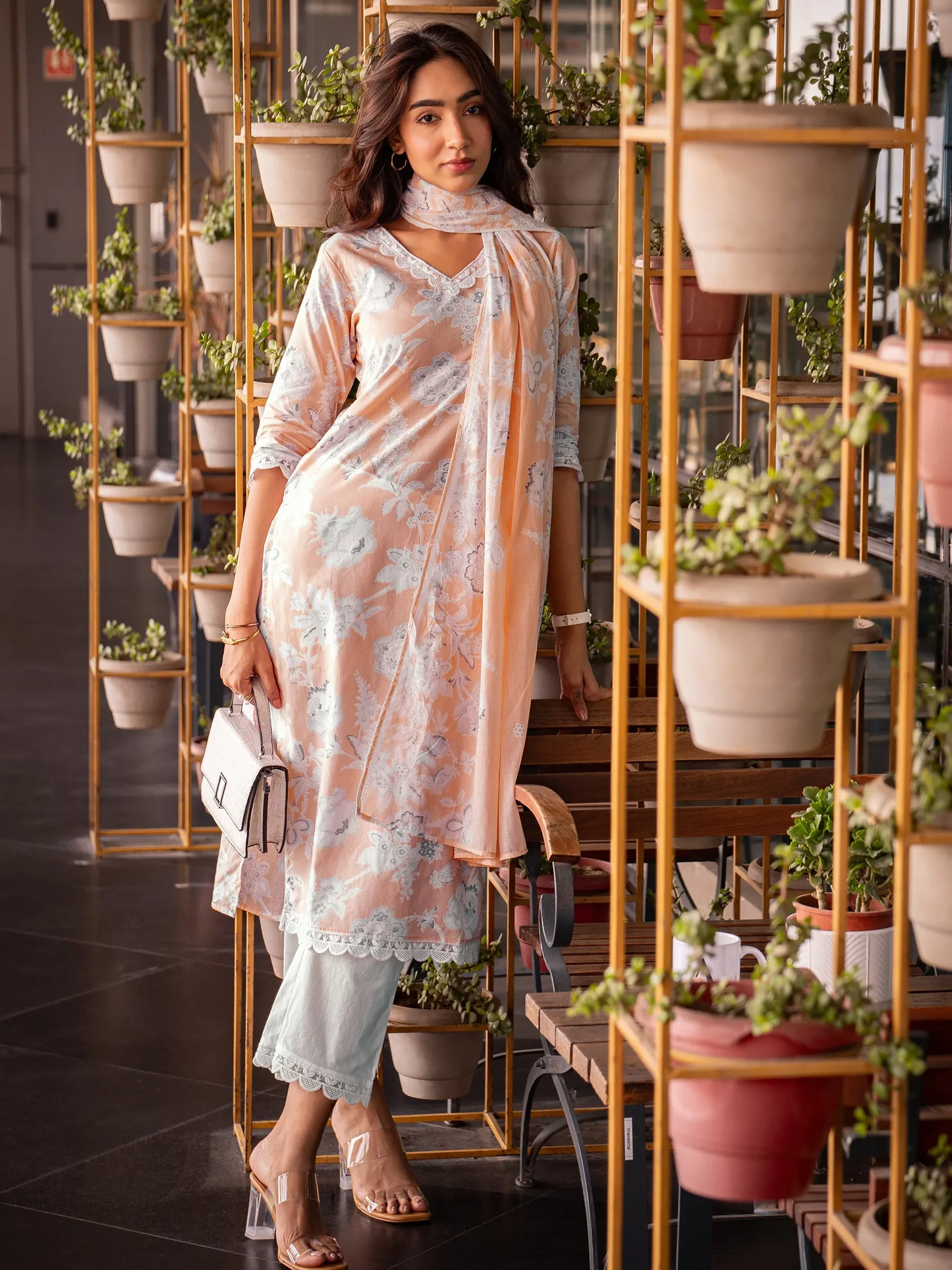 Printed Cotton Straight Suit Set With Dupatta (PACK OF 2)