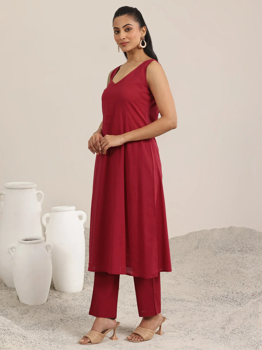 Printed Chiffon A-line Kurta Set (Pack Of 2)