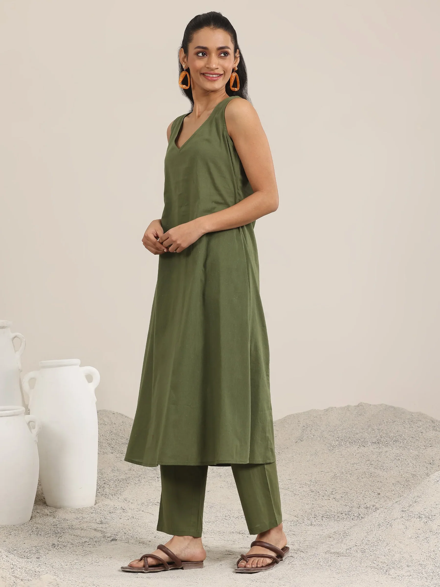 Printed Chiffon A-line Kurta Set (Pack Of 2)