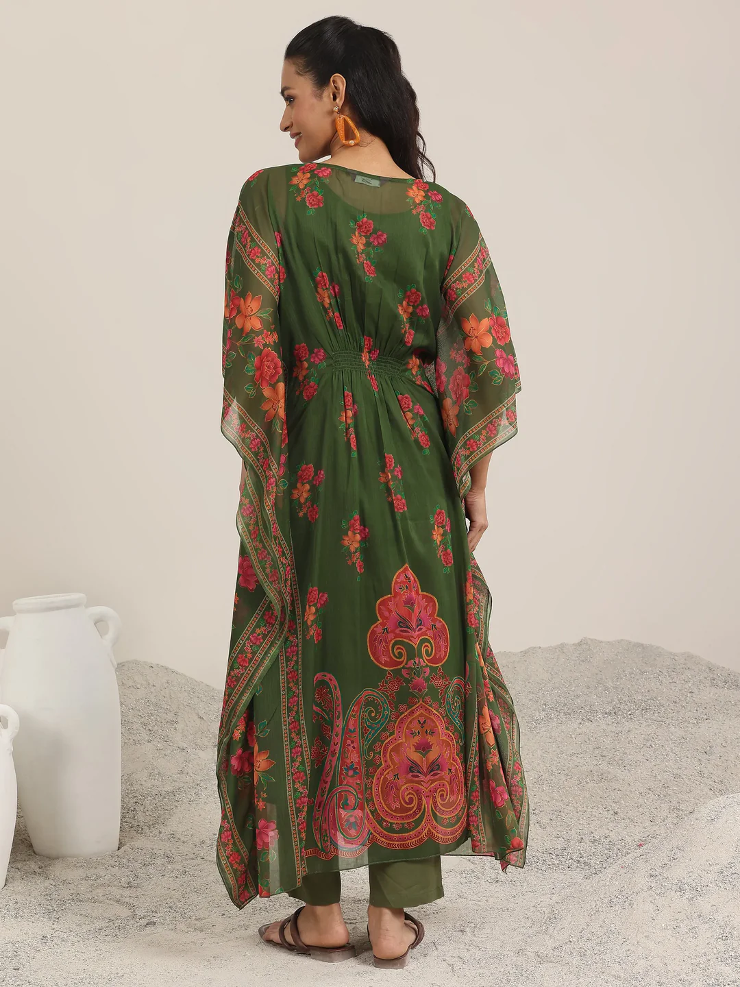 Printed Chiffon A-line Kurta Set (Pack Of 2)