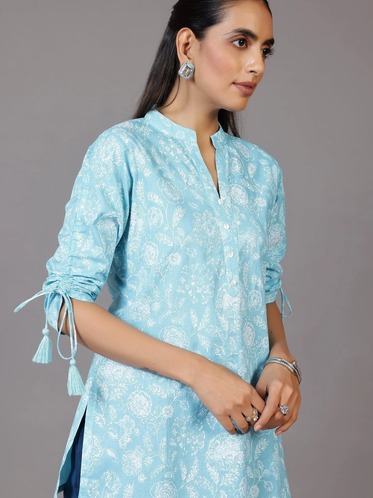 Printed Cotton Straight Short Kurti (PACK OF 2)