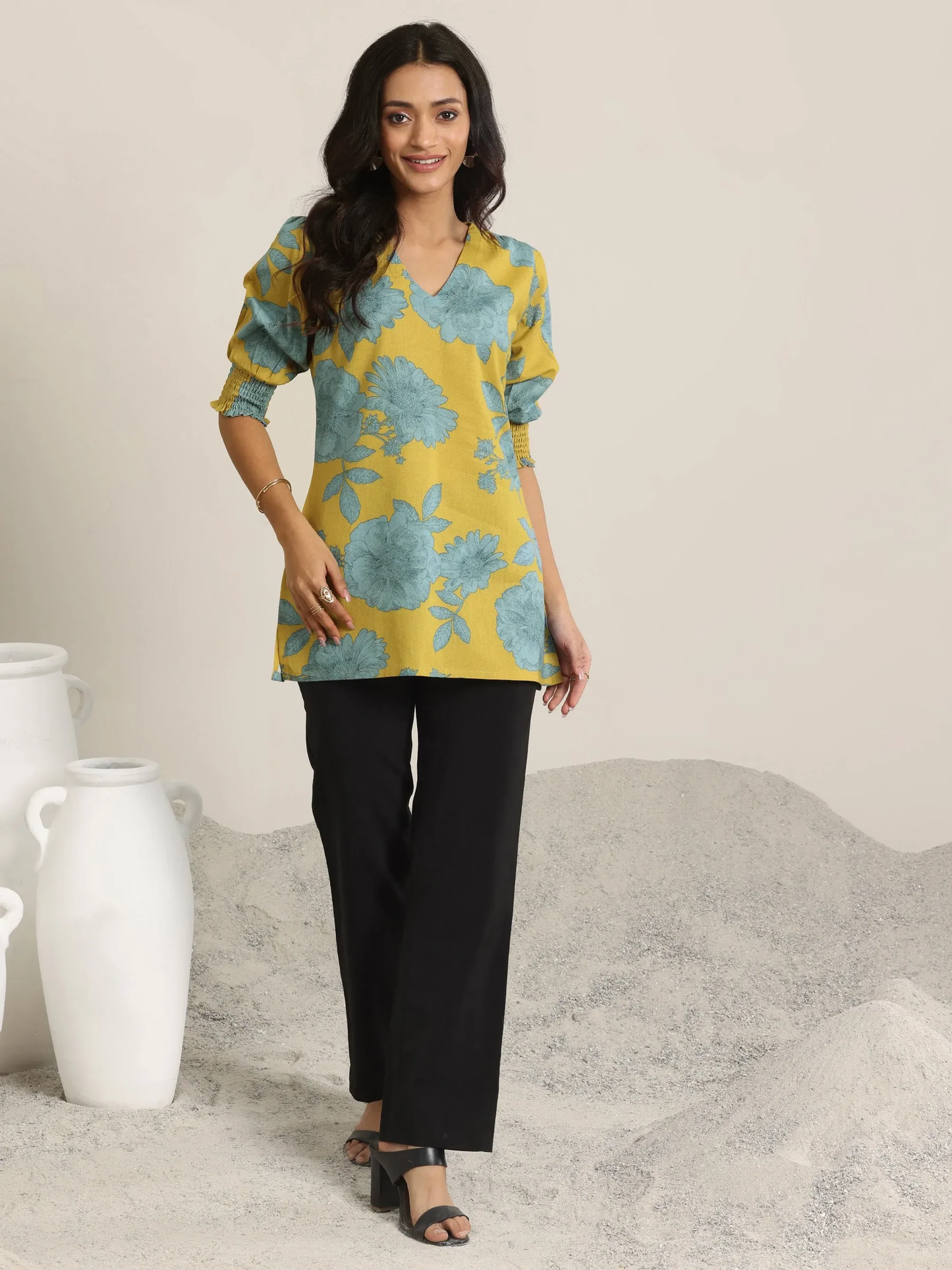 Printed Cotton Straight Short Kurti (PACK OF 2)