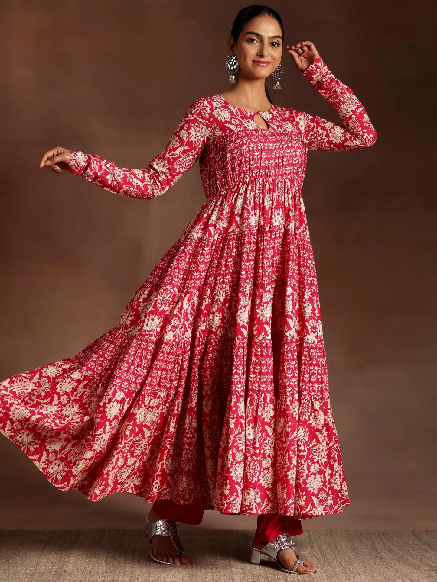 Design Cotton Straight Kurta and Anarkali Kurta With Palazzos & Dupatta (PACK OF 2)