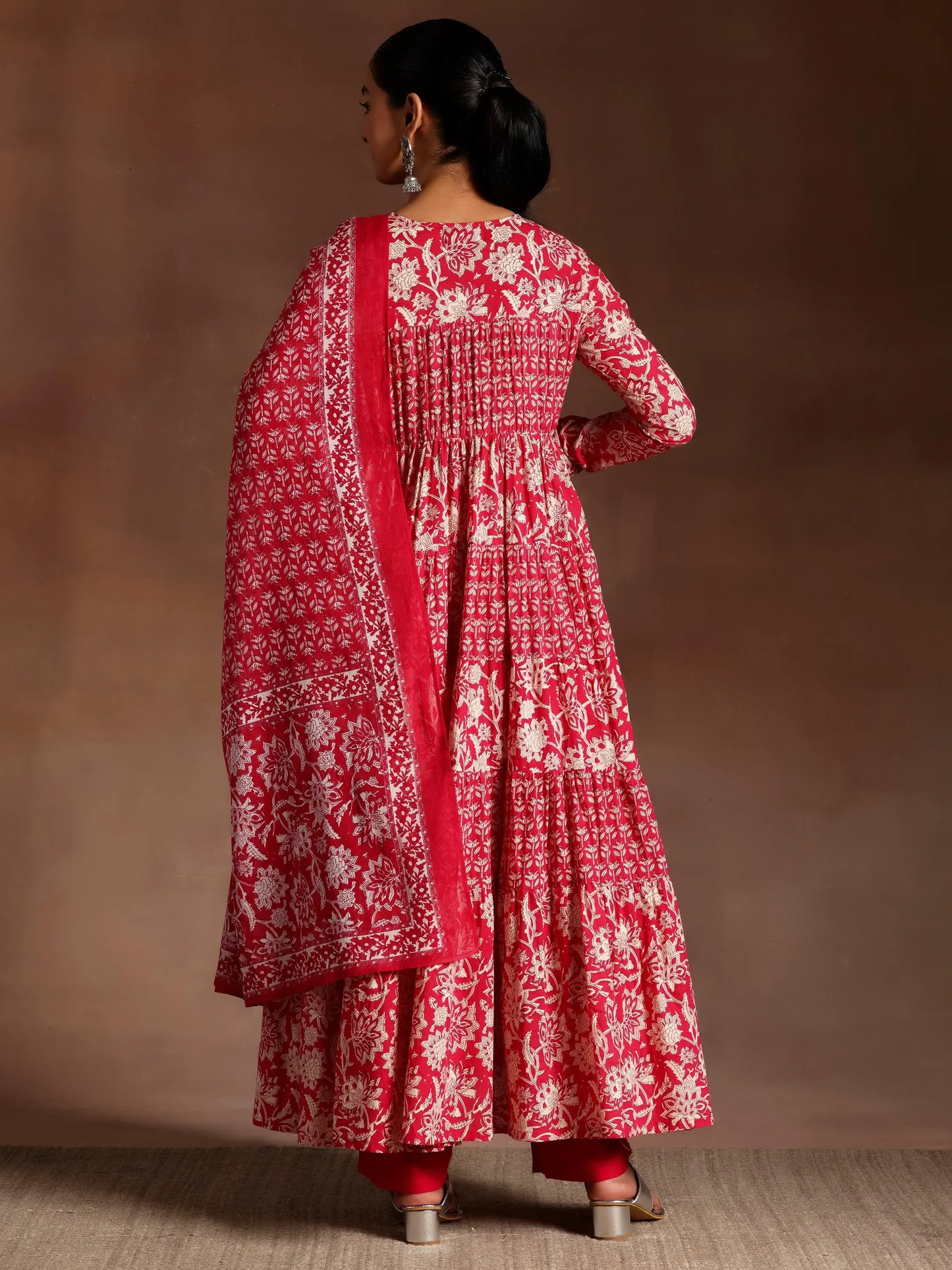 Design Cotton Straight Kurta and Anarkali Kurta With Palazzos & Dupatta (PACK OF 2)