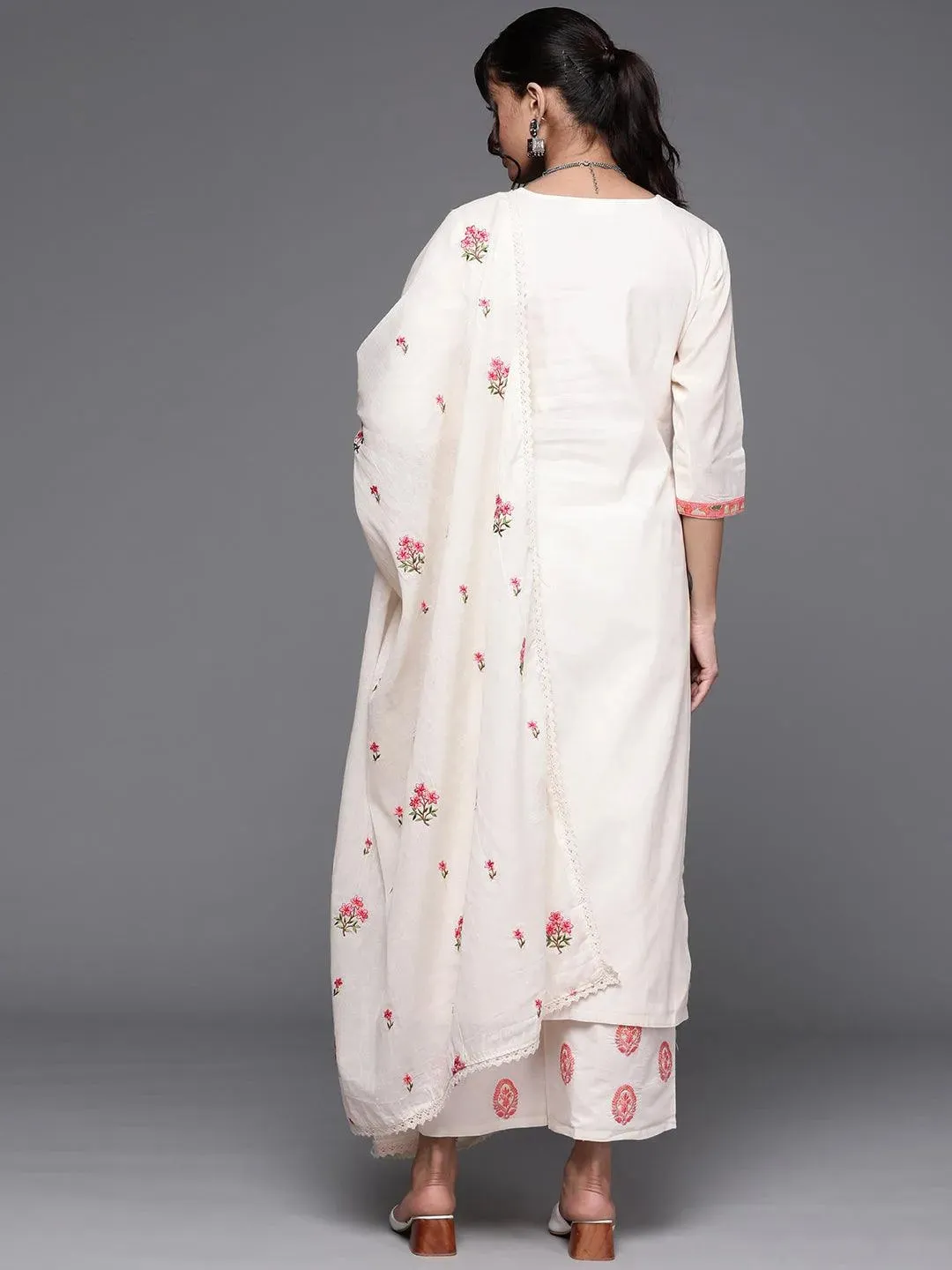 Design Cotton Straight Kurta and Anarkali Kurta With Palazzos & Dupatta (PACK OF 2)