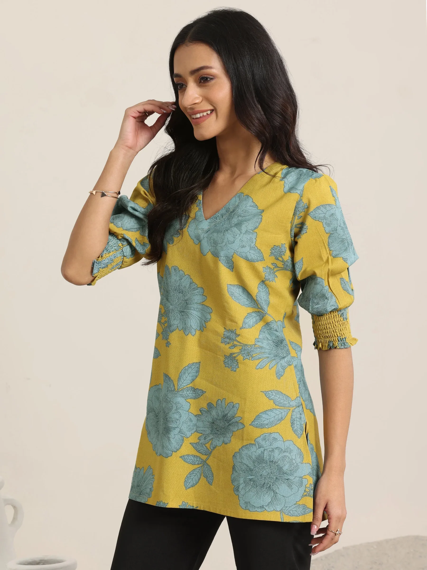 Printed Cotton Straight Short Kurti (PACK OF 2)