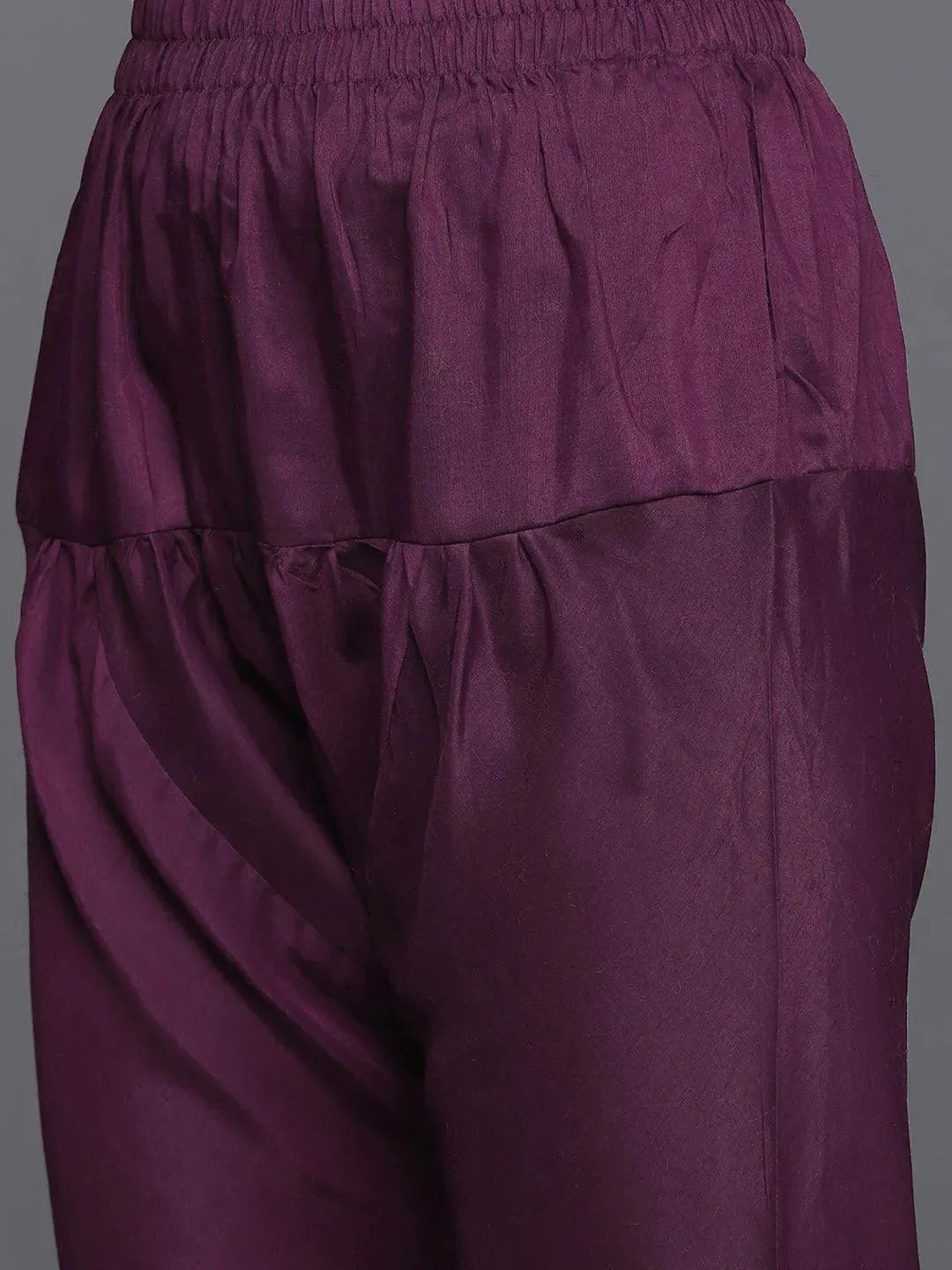 Blend Straight Kurta and Anarkali Suit With Trousers & Dupatta (PACK OF 2)