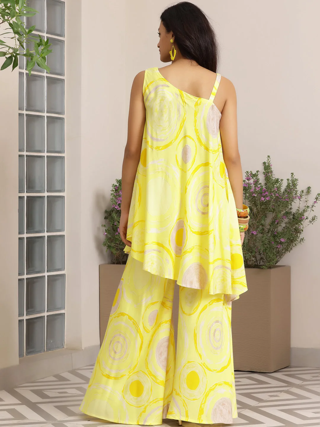 Printed Silk Blend Co-Ords Kurti (Pack of 2)