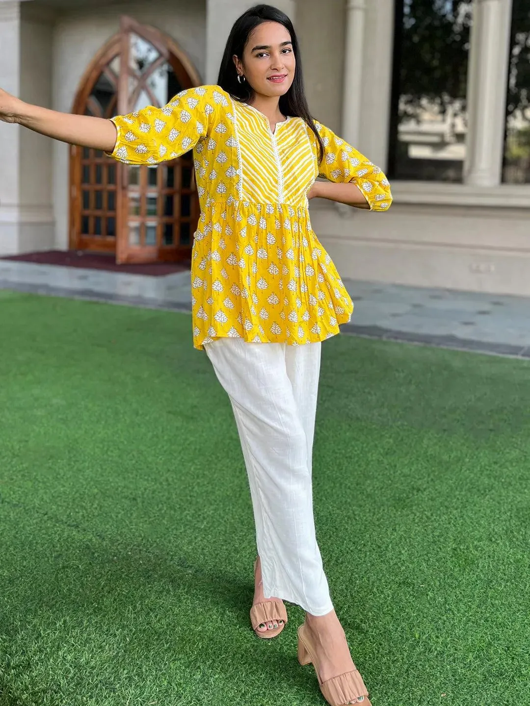 Printed Cotton Straight Kurti (PACK OF 2)