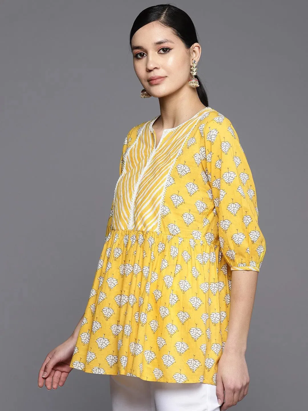 Printed Cotton Straight Kurti (PACK OF 2)