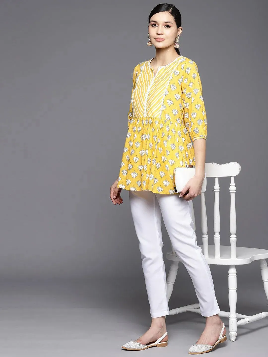 Printed Cotton Straight Kurti (PACK OF 2)