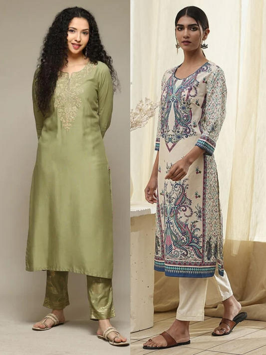 STRAIGHT KURTA (Pack of 2)