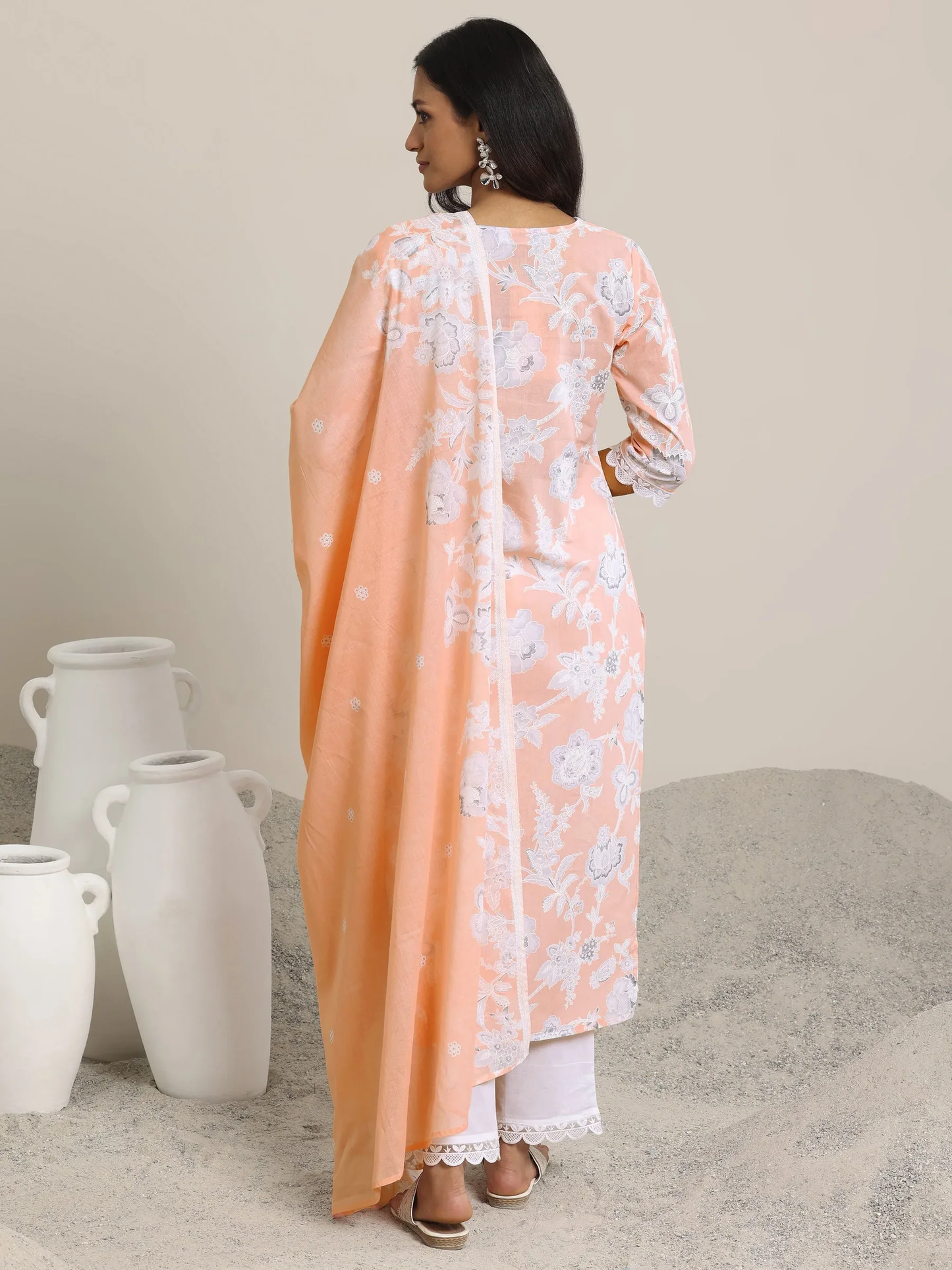 Printed Cotton Straight Suit Set With Dupatta (PACK OF 2)