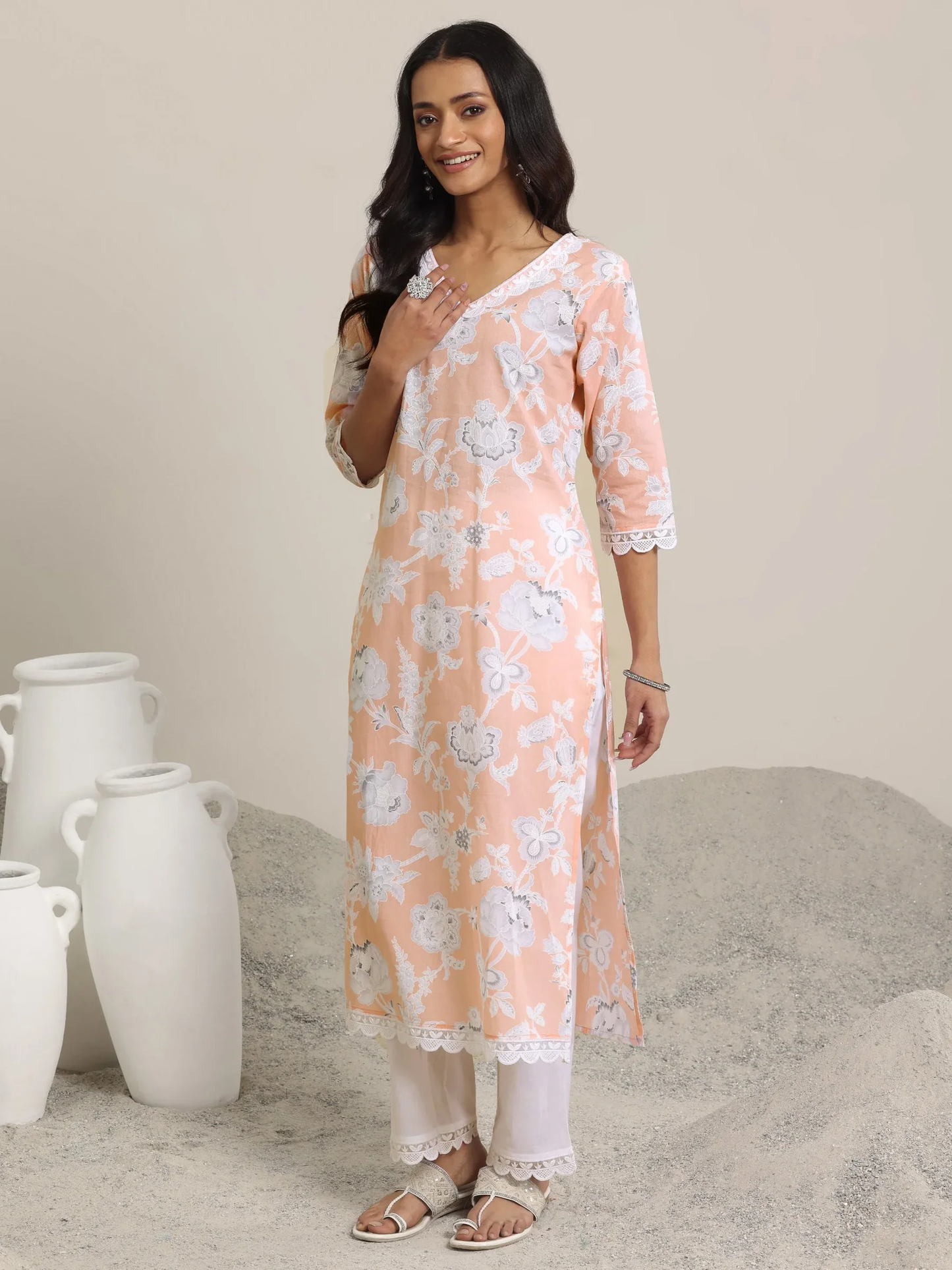Printed Cotton Straight Suit Set With Dupatta (PACK OF 2)